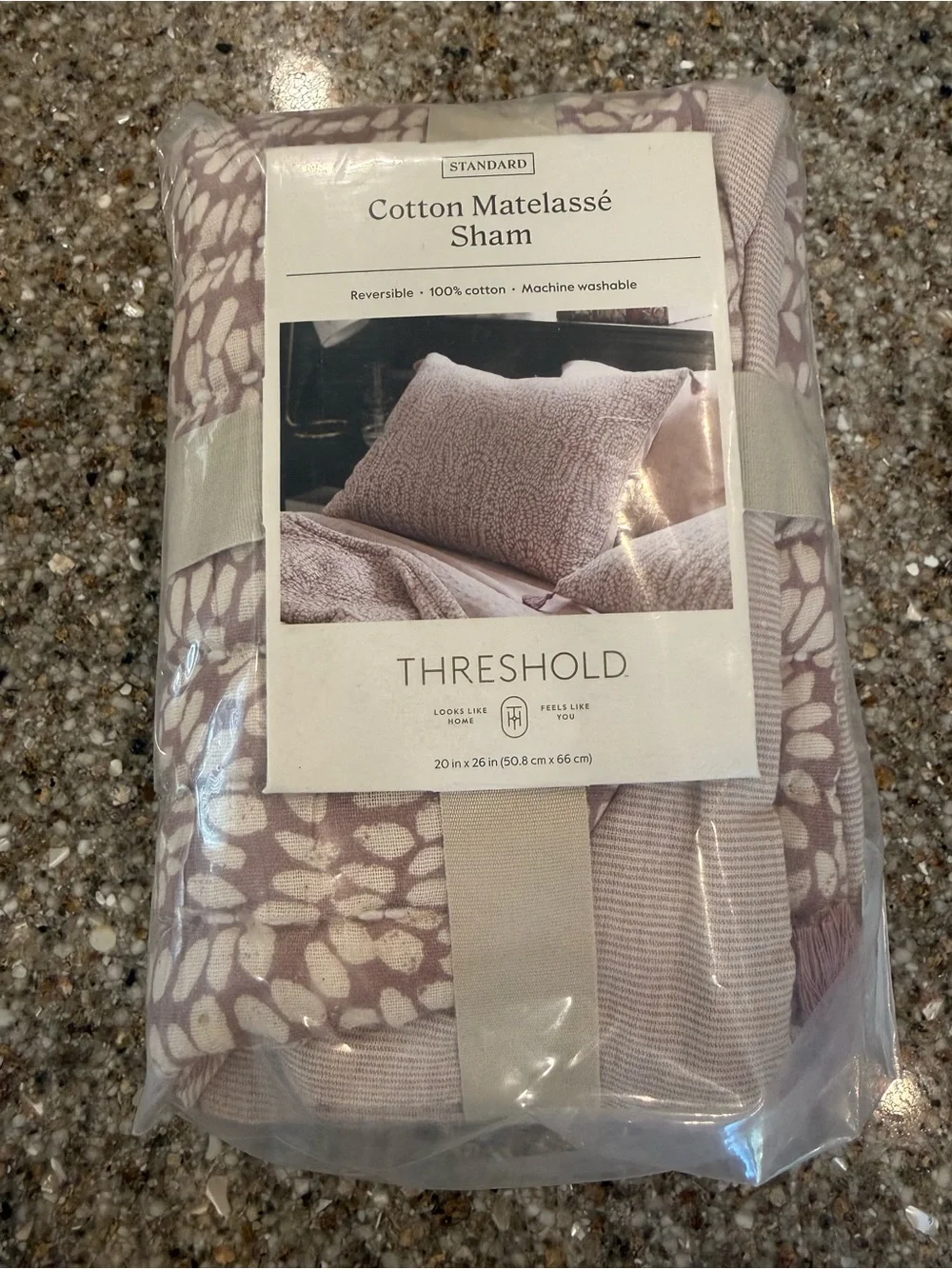 Threshold Standard Cotton Matelasse Pillow Sham 20x26